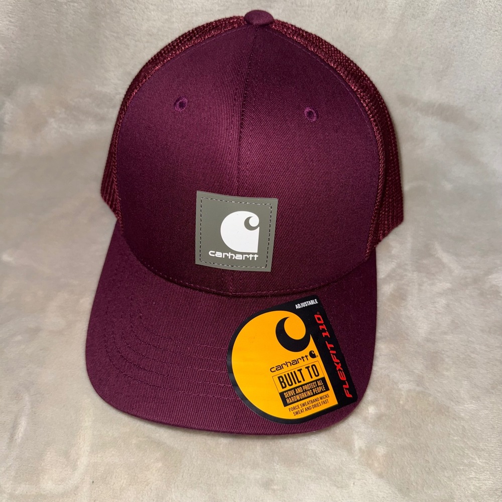 Carhartt Mens Rugged Professional Series Snapback Mesh Trucker Hat NWT Wine